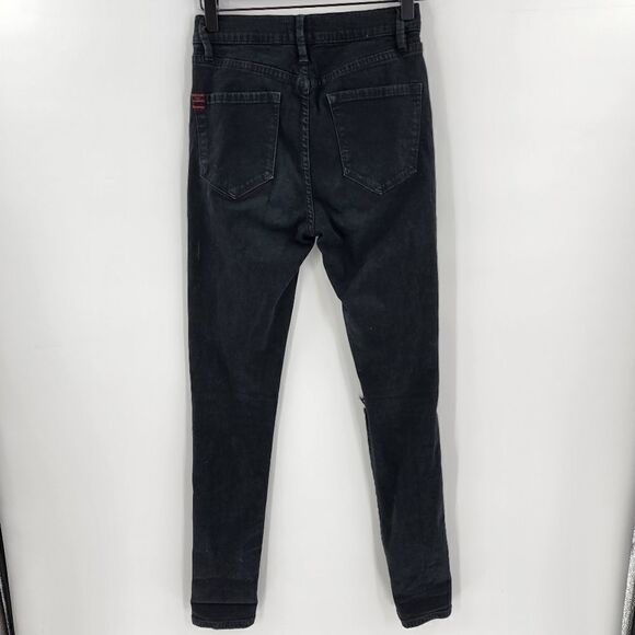 BDG urban Outfitters twig high rise black jeans 25 ripped knee - Picture 2 of 3